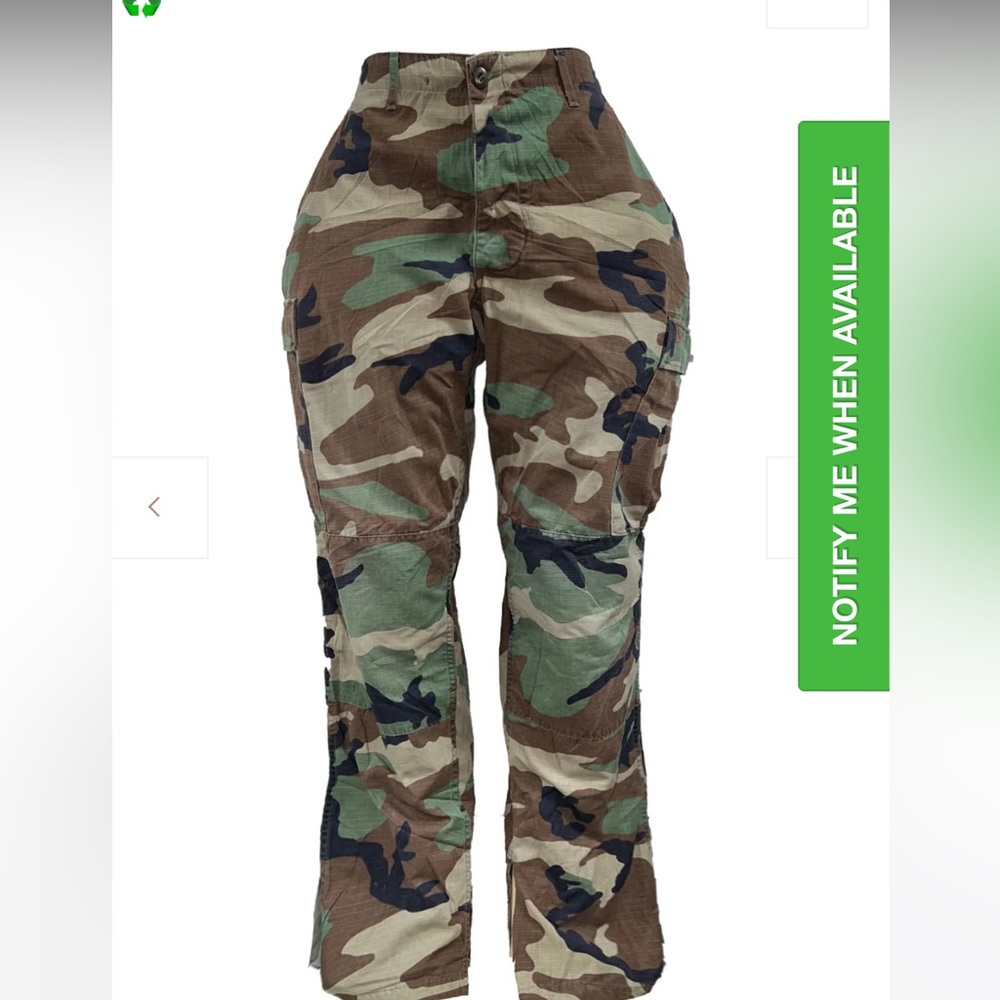Camo Cargo Pants for Women - Green Camouflage